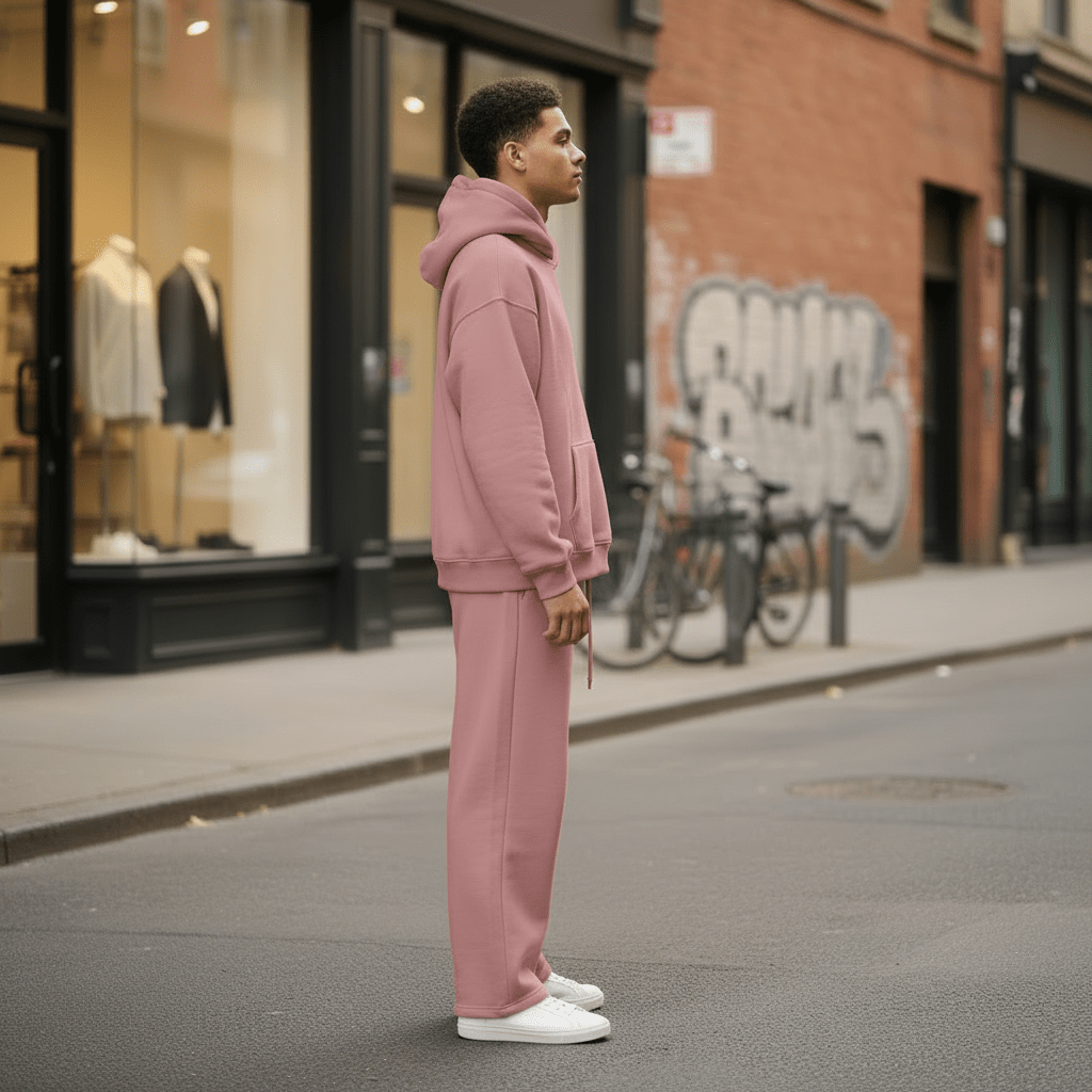 Oversized Hoodie & Jogger Set – Altrosa - Elevé
